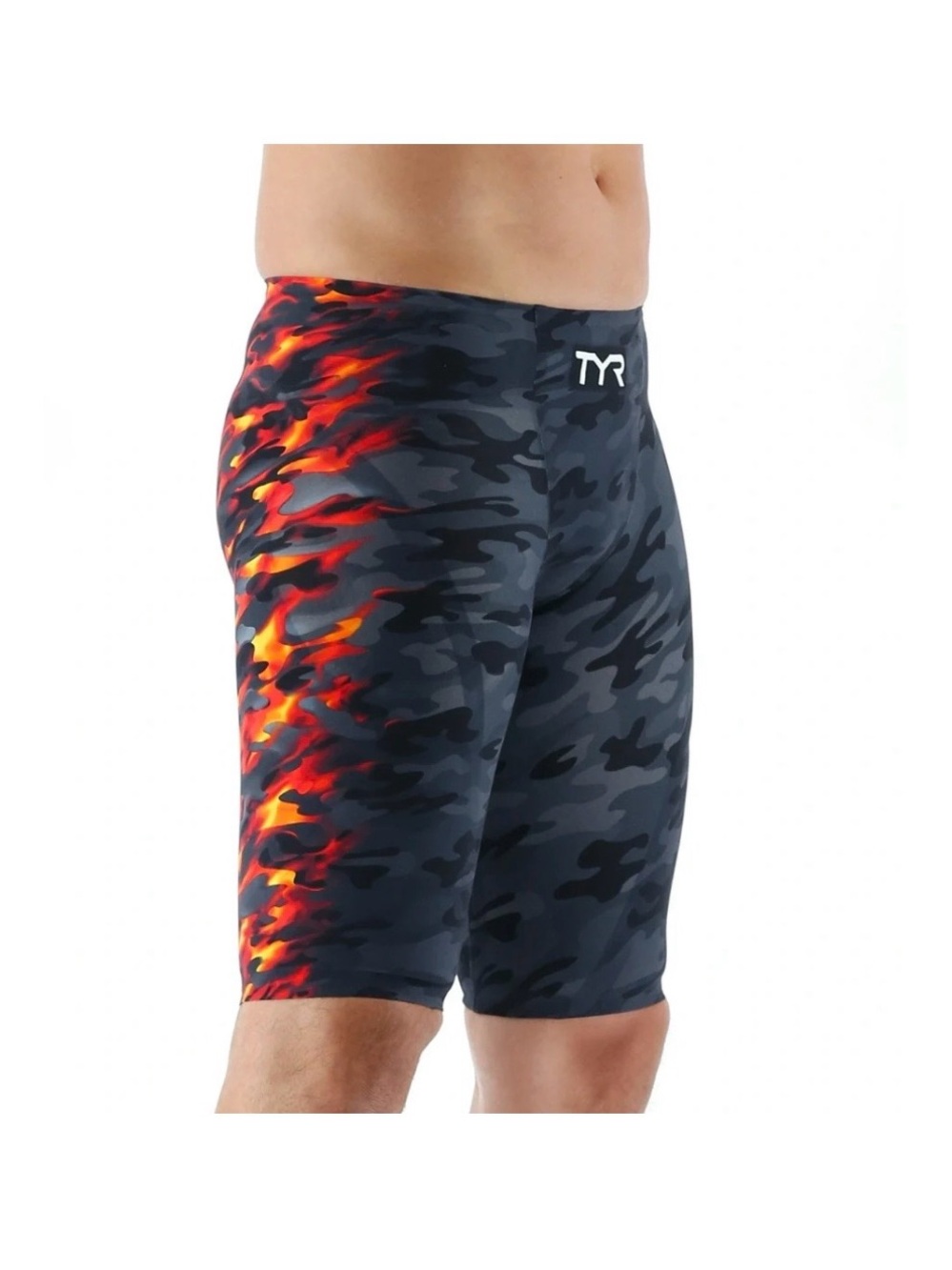 TYR Venzo High Waist Jammer - 23 - Camo/Fire